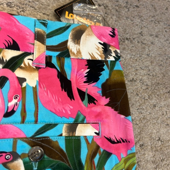 Loudmouth NWT 34x32 Flamingo Paradise Pants - Pink and Green - Picture 12 of 13